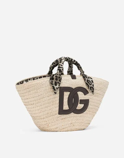 Dolce & Gabbana Kendra Logo-patch Tote Bag In Brown