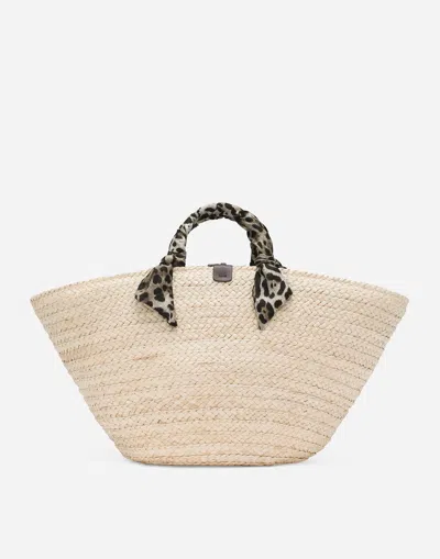 Dolce & Gabbana Kendra Logo-patch Tote Bag In Brown