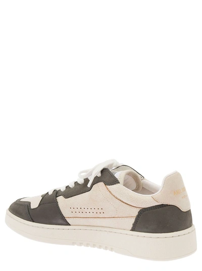 Shop Axel Arigato 'dice Lo' Green And White Two-tone Sneakers In Calf Leather Man In Beige