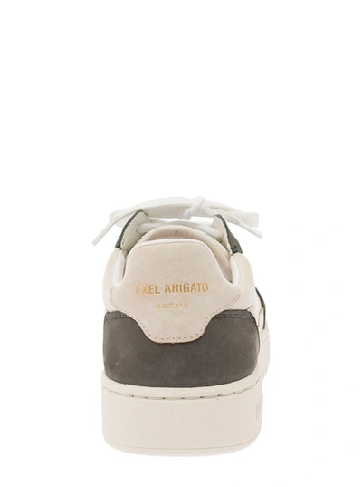 Shop Axel Arigato 'dice Lo' Green And White Two-tone Sneakers In Calf Leather Man In Beige