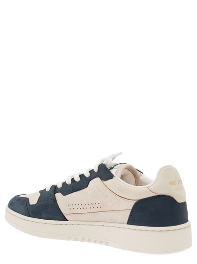 Shop Axel Arigato 'dice Lo' Blue And White Two-tone Sneakers In Calf Leather Man