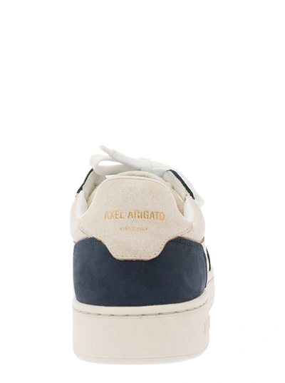 Shop Axel Arigato 'dice Lo' Blue And White Two-tone Sneakers In Calf Leather Man