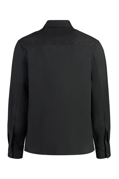 Shop Jil Sander Wool Shirt In Black