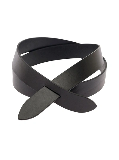 Shop Isabel Marant Black Belt With Knot In Leather Woman