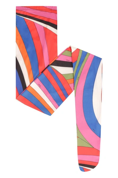Shop Pucci Print Tights In Multicolor