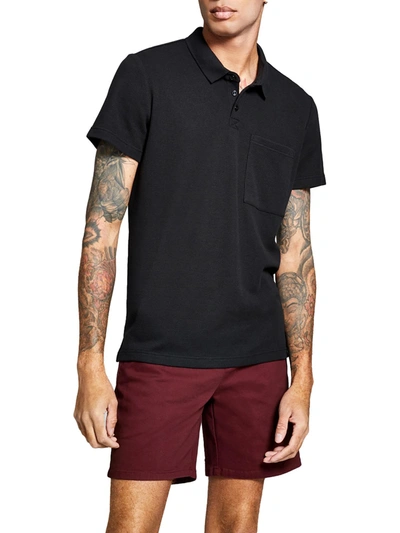 Shop And Now This Mens Pocket Collared Polo In Black