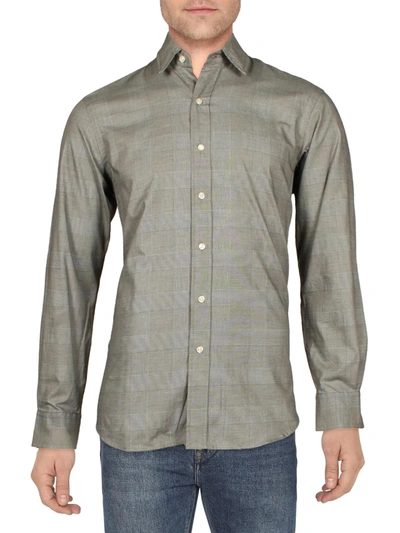 Shop Polo Ralph Lauren Mens Houndstooth Check Button-down Shirt In Green