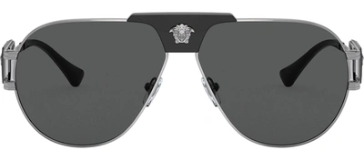 Shop Versace 0ve2252 100187 Aviator Sunglasses In Multi