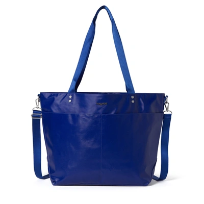 Shop Baggallini Laminated Carryall Tote In Blue