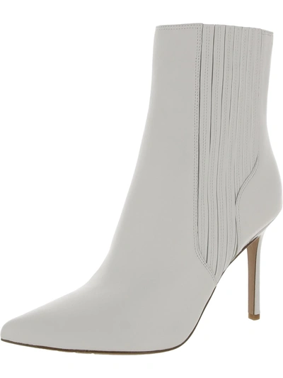 Shop Veronica Beard Lisa Womens Padded Insole Stiletto Booties In White
