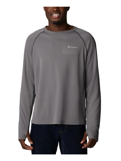 Shop Columbia Sportswear Mens Omni-shade Fitness Pullover Top In Grey