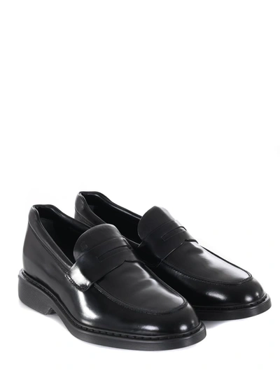 Shop Hogan Loafers In Black