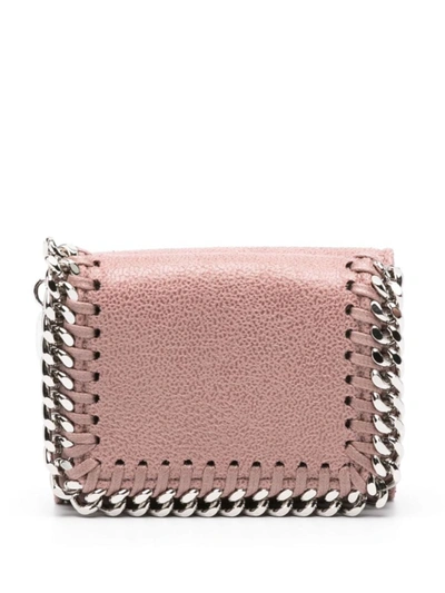 Shop Stella Mccartney Falabella Chain-trim Wallet In Pink