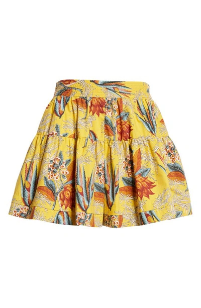 Shop Ulla Johnson Elsie Floral Shorts In Marigold