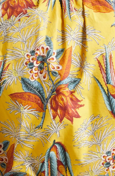 Shop Ulla Johnson Klara Floral Cotton Top In Marigold