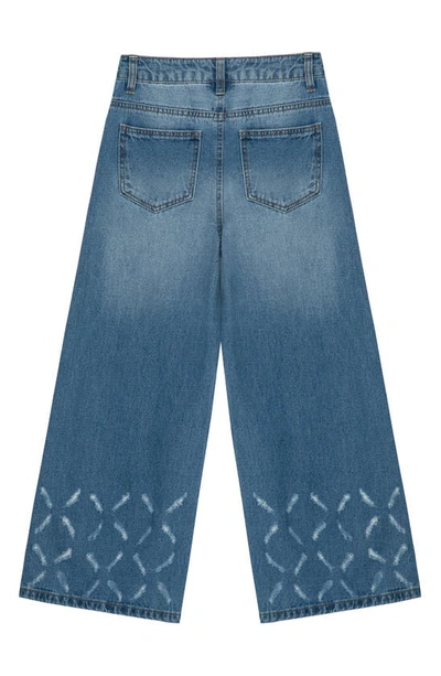 Shop Truce Kids' Wide Leg Jeans In Denim