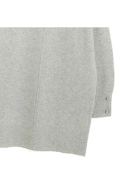 Shop River Island Long Sleeve Mock Neck Sweater Dress In Grey