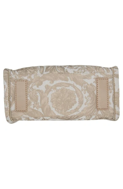 Versace Athena Large Jacquard Tote Bag In Beige/  Gold