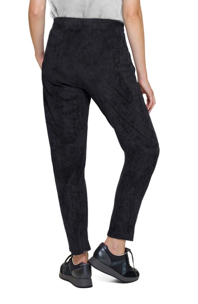 Hue Women's Faux-suede Drawstring Jogger Pants In Black