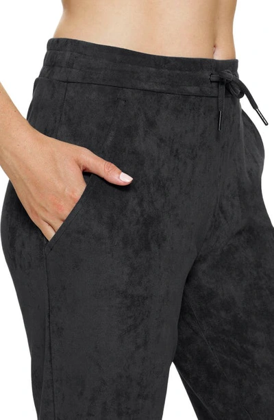 Hue Women's Faux-suede Drawstring Jogger Pants In Black