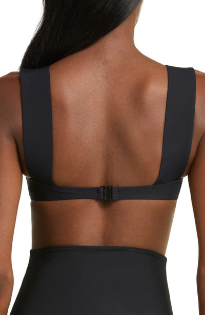 Bondi Born Elle Square Neck Bikini Top In Black