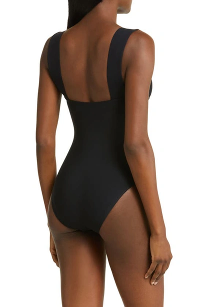 Shop Bondi Born Gwen Square Neck One-piece Swimsuit In Black