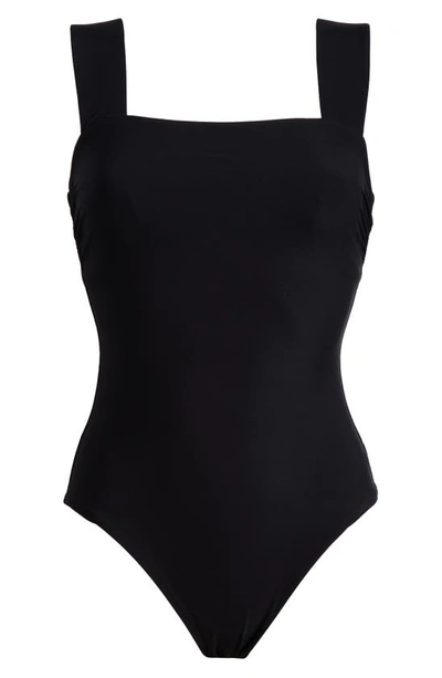 Shop Bondi Born Gwen Square Neck One-piece Swimsuit In Black