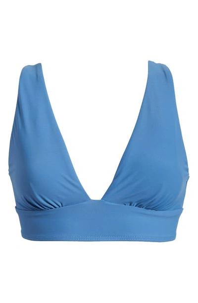 Shop Bondi Born Amelia Longline Bikini Top In Delft Blue