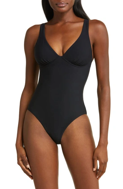 Shop Bondi Born Nimah Underwire One-piece Swimsuit In Black