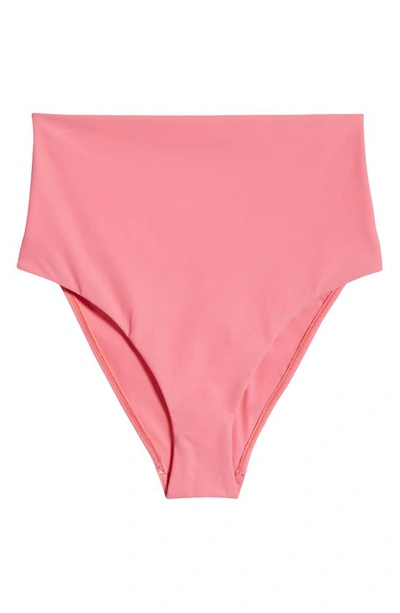 Shop Bondi Born Faith High Waist Bikini Bottoms In Rose