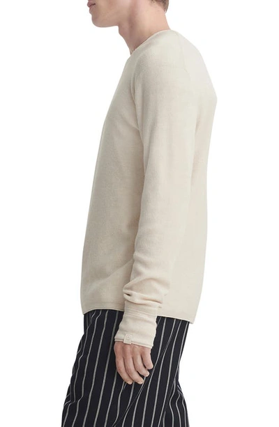 Shop Rag & Bone Martin Wool Blend Crewneck Sweater In Ivory