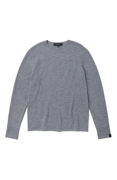 Shop Rag & Bone Martin Wool Blend Crewneck Sweater In Heather Grey