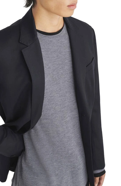 Shop Rag & Bone Martin Wool Blend Crewneck Sweater In Heather Grey