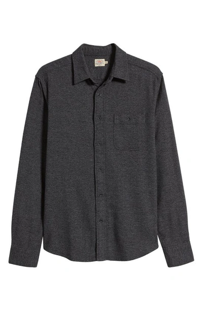 Shop Faherty Super Brushed Stretch Flannel Button-up Shirt In Washed Black