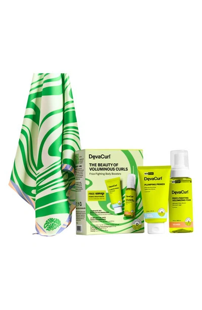 Shop Devacurl The Beauty Of Voluminous Curls Kit Frizz-fighting Body Boosters + Fabric Wrap (limited Edition) $97 