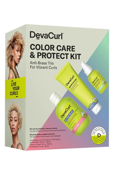 Devacurl Color Care & Protect Kit T Anti-brass Trio For Vibrant Curls (limited Edition) $71 Value