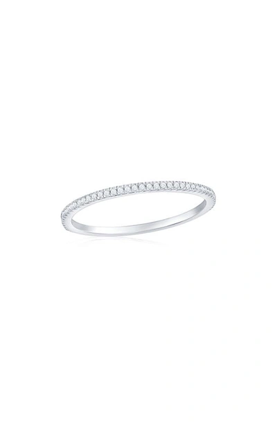 Shop Simona Sterling Silver Eternity Diamond Band Ring