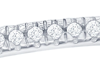 Simona Sterling Silver Eternity Diamond Band Ring In Silver