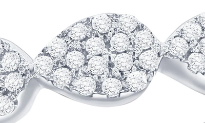 Shop Simona Sterling Silver Pear Shaped Diamond Band Ring