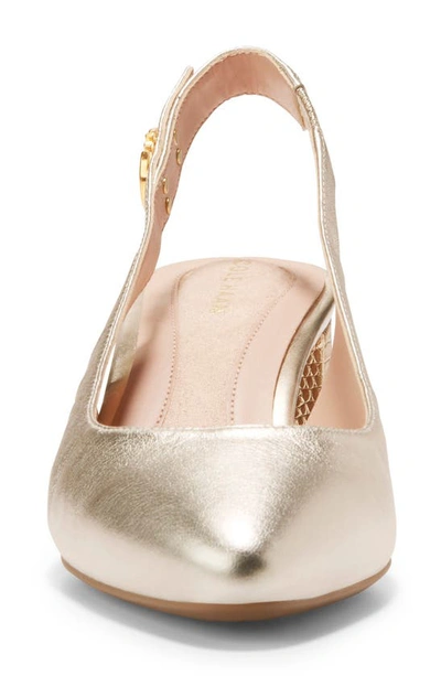 Shop Cole Haan The Go To Slingback Pump In Gold Ltr
