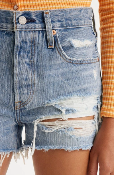 Levi's® 501® Original Ripped Cutoff Denim Shorts In Camp Point