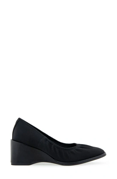 Shop Aerosoles Airlie Wedge Pump In Black Stretch