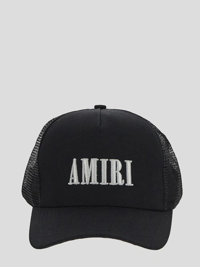 Shop Amiri Hats In Blackwhite