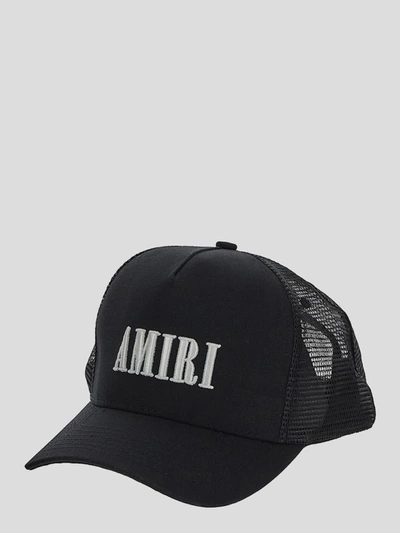 Shop Amiri Hats In Blackwhite