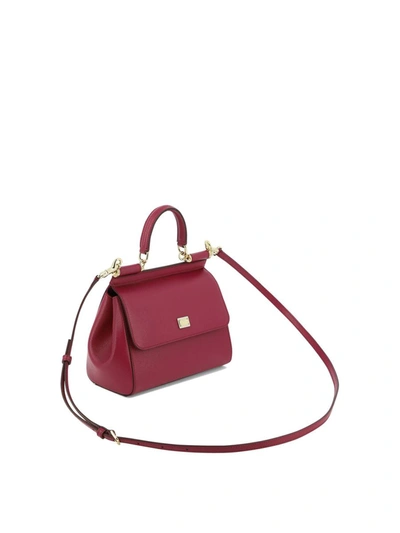 Shop Dolce & Gabbana "small Sicily" Handbag In Fuchsia