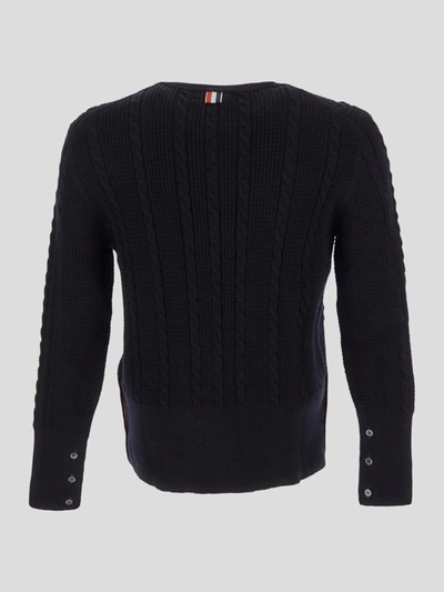 Shop Thom Browne Thome Knit In Blue