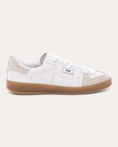 Shop P448 Women's Monza Glitter Leather Sneaker In White