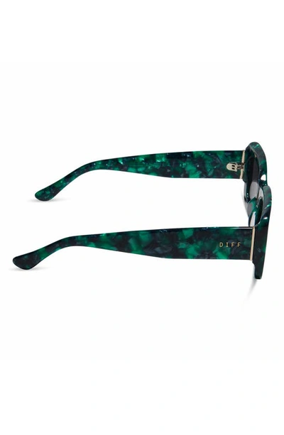 Diff Indy 51mm Polarized Rectangular Sunglasses In Green