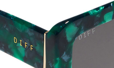 Diff Indy 51mm Polarized Rectangular Sunglasses In Green