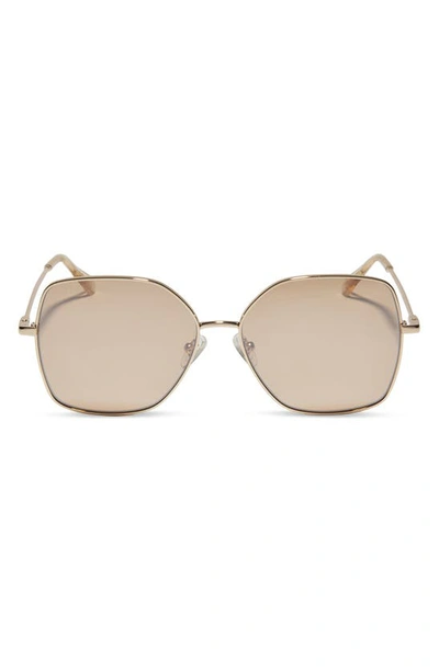 Shop Diff Iris 55mm Polarized Square Sunglasses In Honey Crystal Flash
